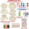 Wooden Christmas Ornaments for Crafts, Paint Your Own Xmas Ornaments, 60pcs Unfinished Wood Cutouts Painting Kit, DIY Ornament Crafts for Adults, Christmas Tree Hanging Decorations
